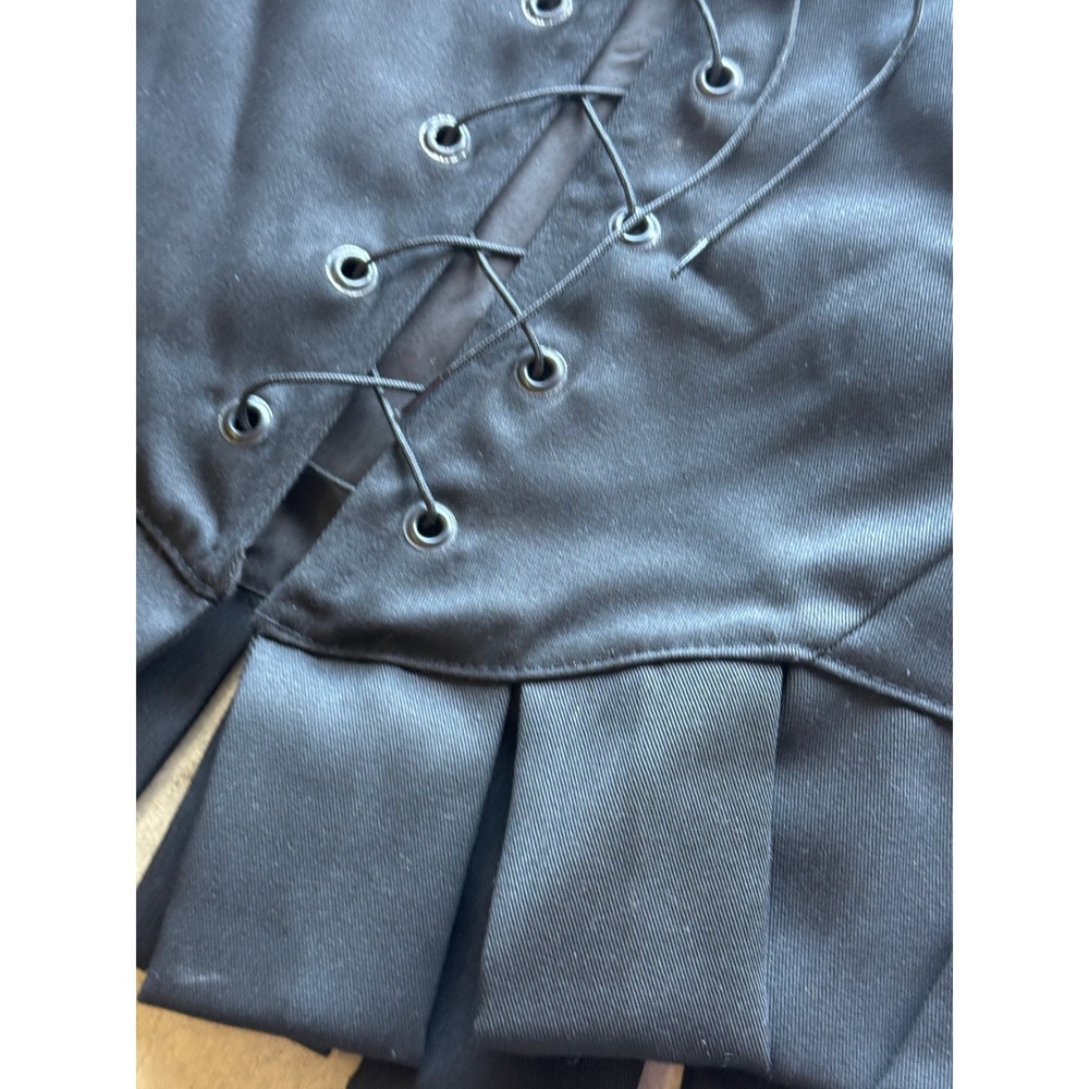 Chivalry Sports Renaissance Corset Bodice Black Lace Up Peplum Ren Faire 3X - Picture 3 of 10